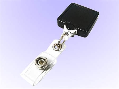 Mini-bak Square Retract. badge holder