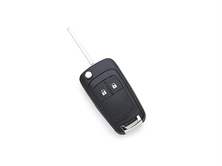 Bilnyckel med fjaerrkontroll 2 knappar för Opel